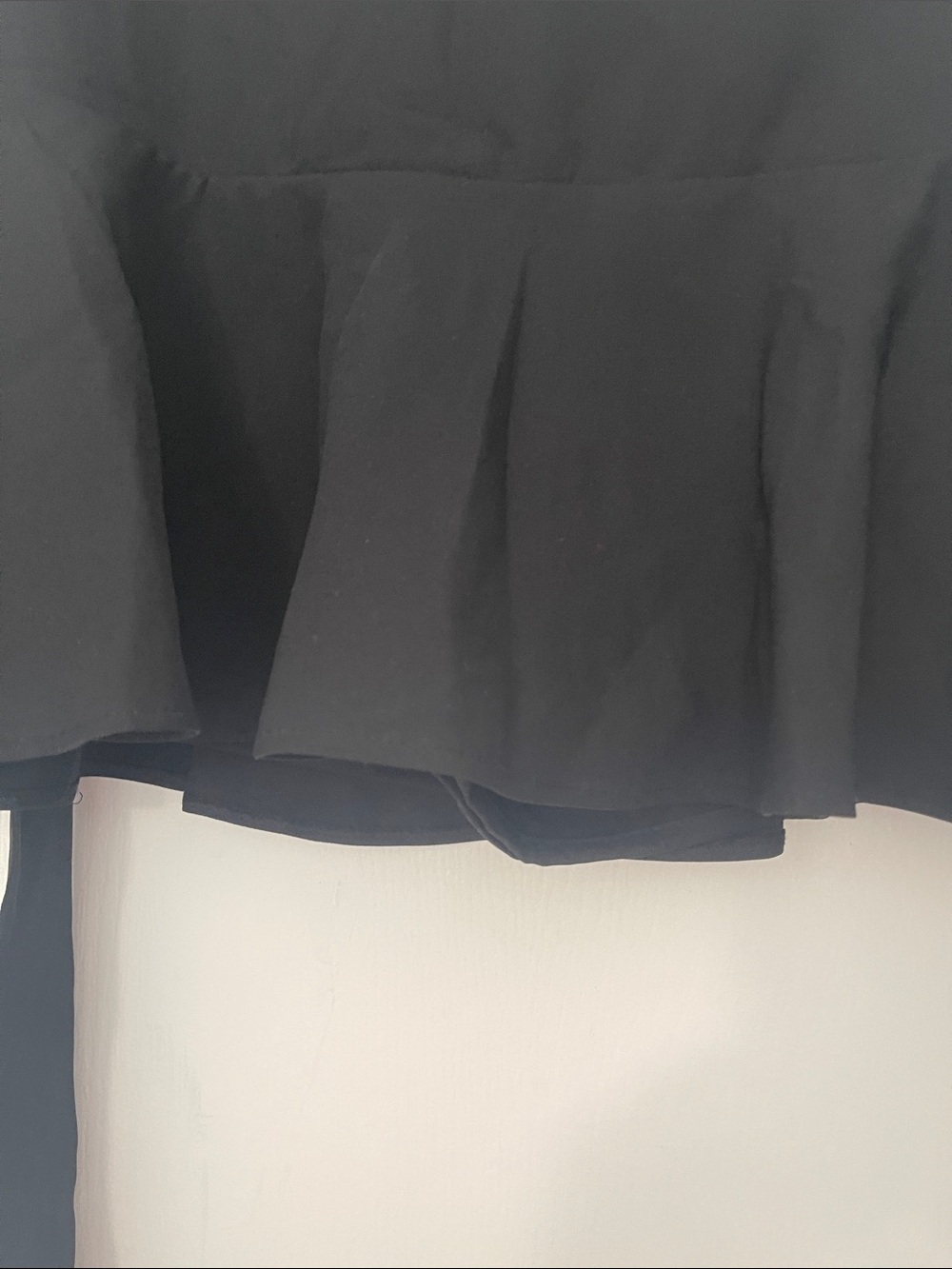 Zara Black Ruffle Tie-Waist Mini Skirt - Picture 2 of 4